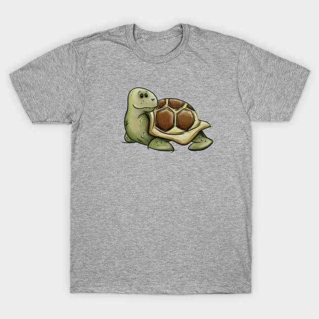 Funky Funny Tortoise Illustration Casual Cute Turtle T-Shirt by SkizzenMonster